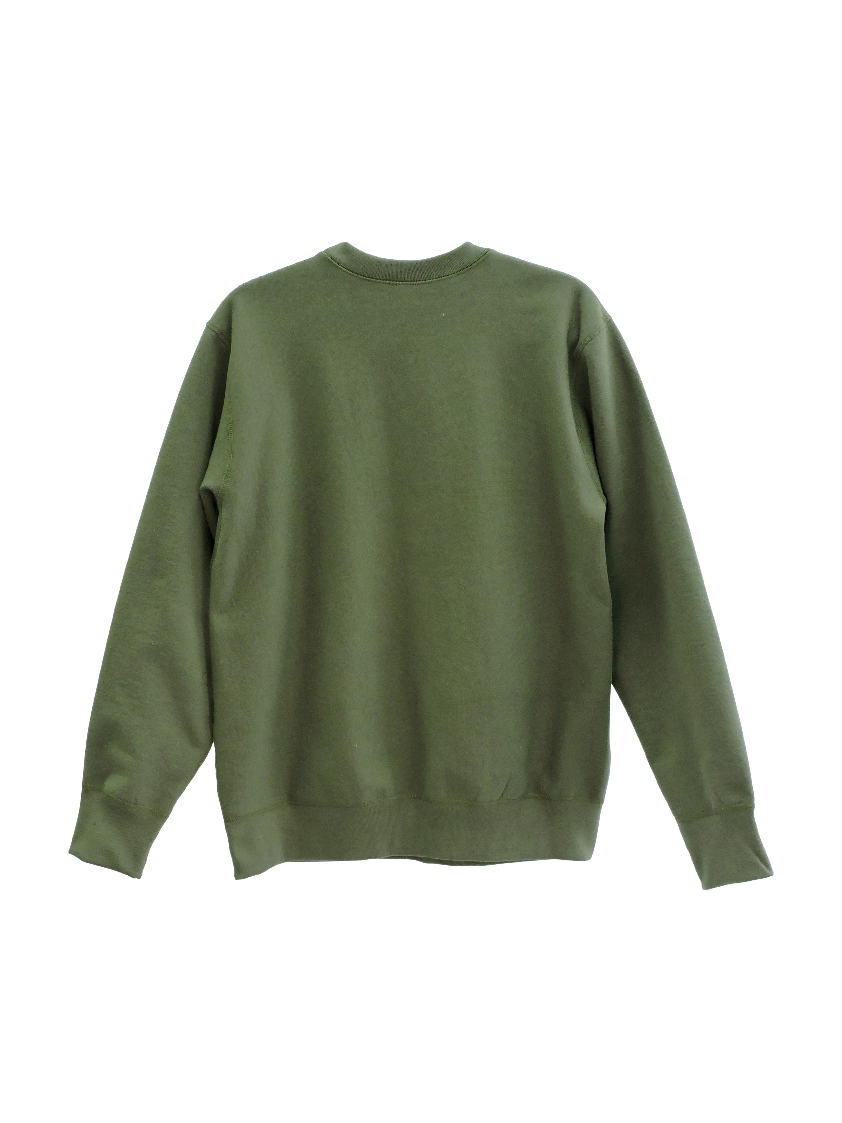 Creative Thoughts™  | Main Crewneck Sweater - Olive Green Heavy Fleece