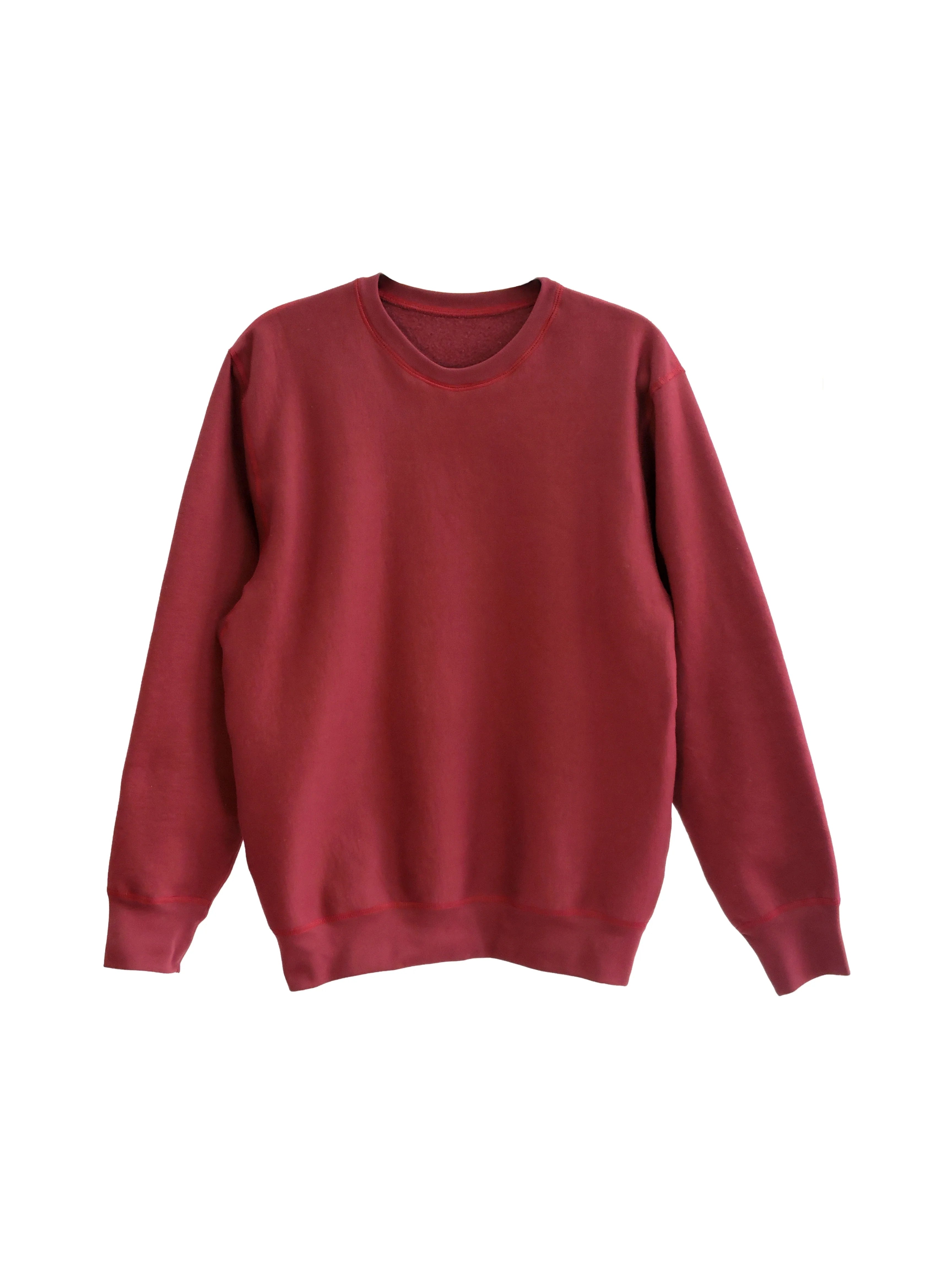 Creative Thoughts™  | Main Crewneck Sweater  - Burgundy Heavy Fleece