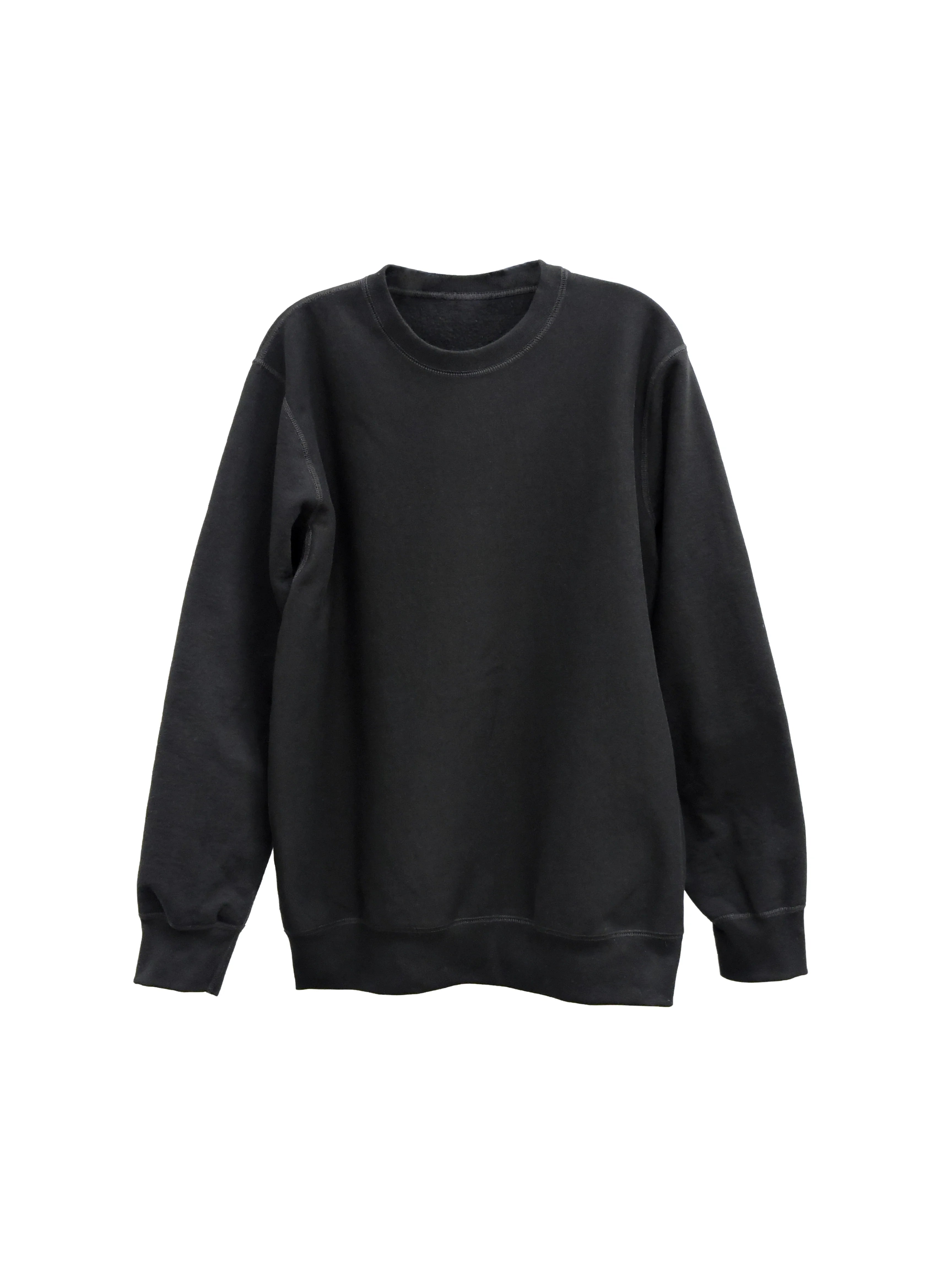 Creative Thoughts™  | Main Crewneck Sweater  - Black Heavy Fleece