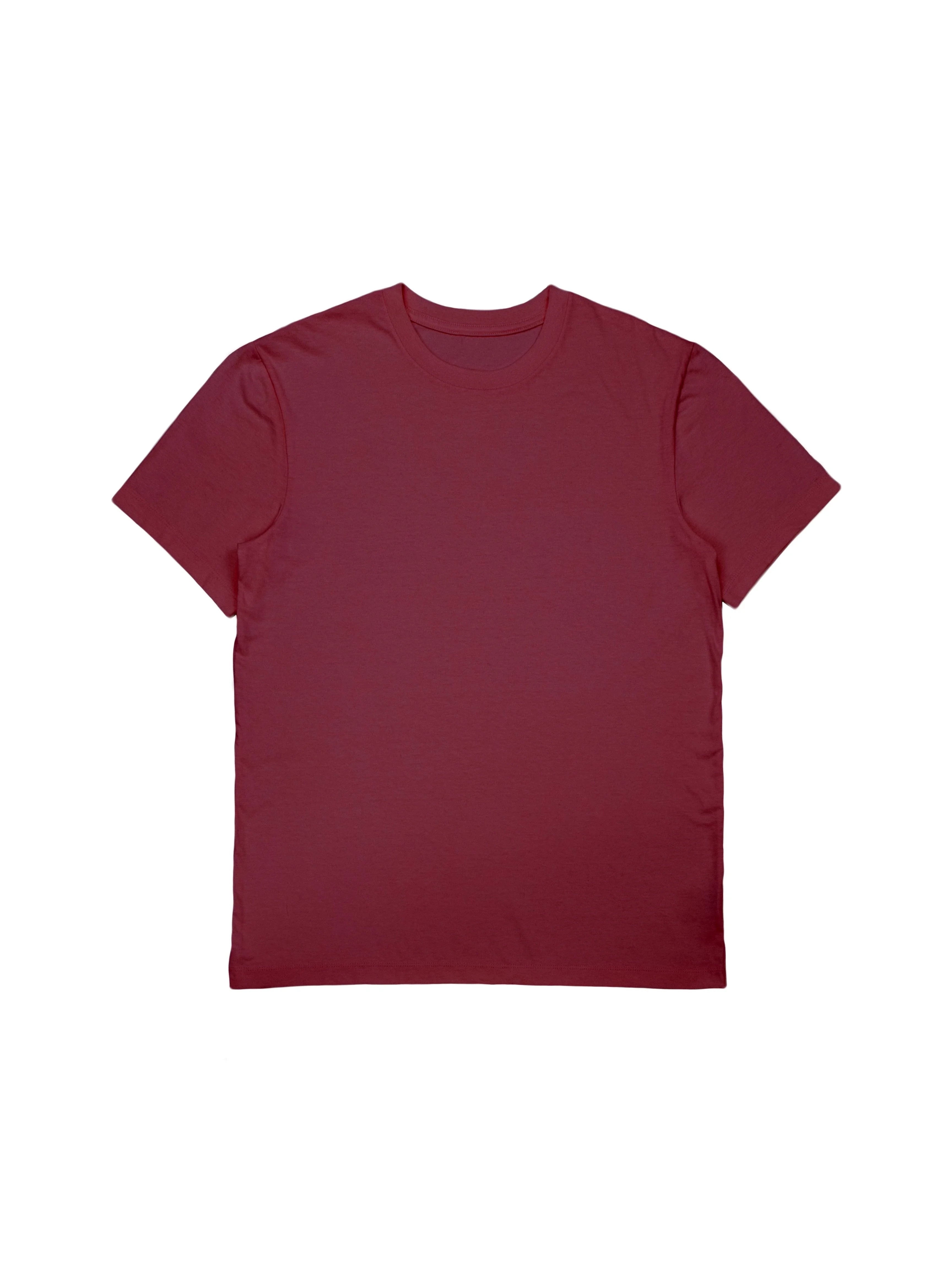 Creative Thoughts™  | Boxy T-shirt - Burgundy Midweight Cotton