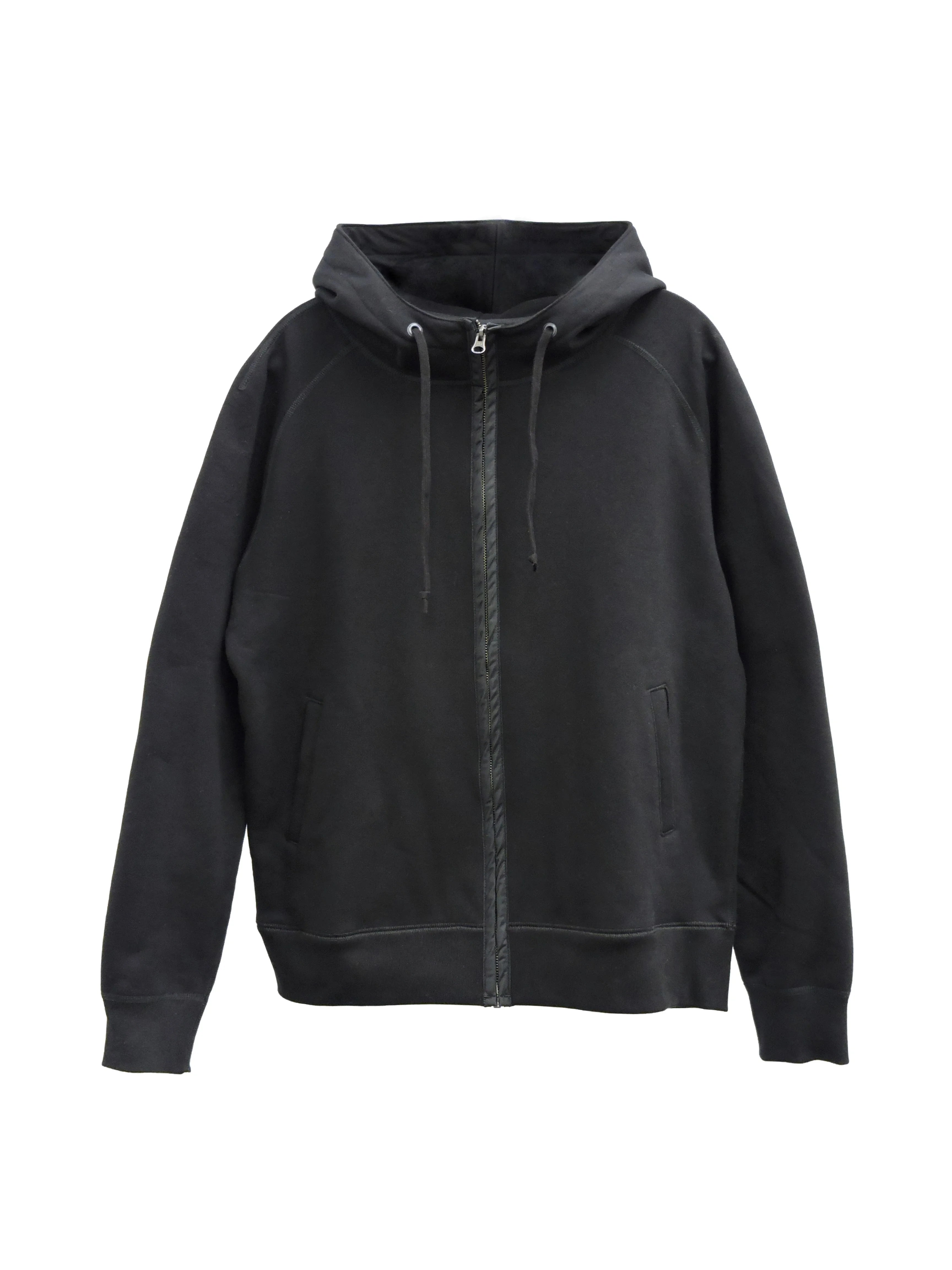 Creative Thoughts™  | Taped Zip Up Hoodie - Black Heavy Fleece