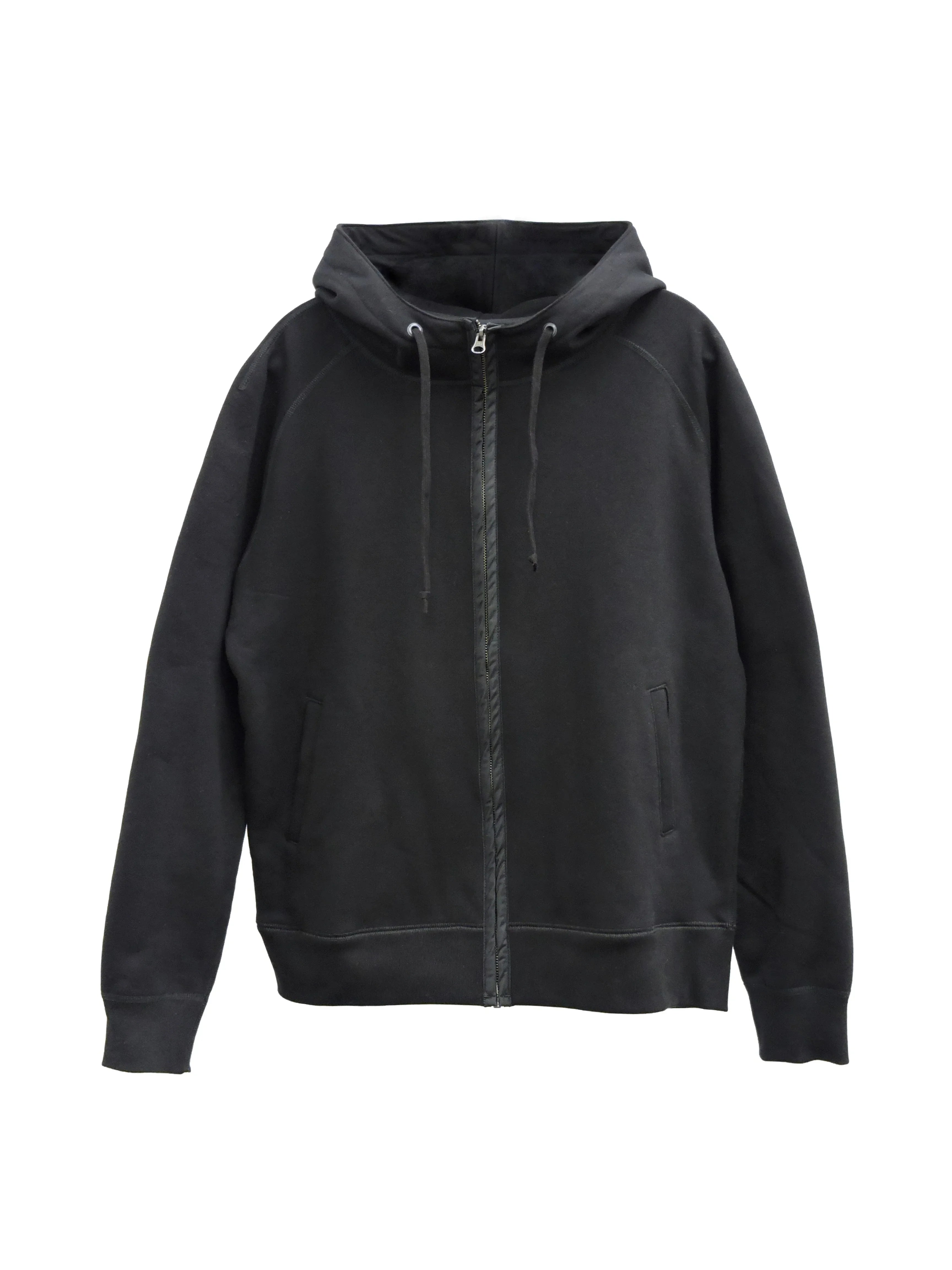 Creative Thoughts™  | Taped Zip Up Hoodie - Black Fleece