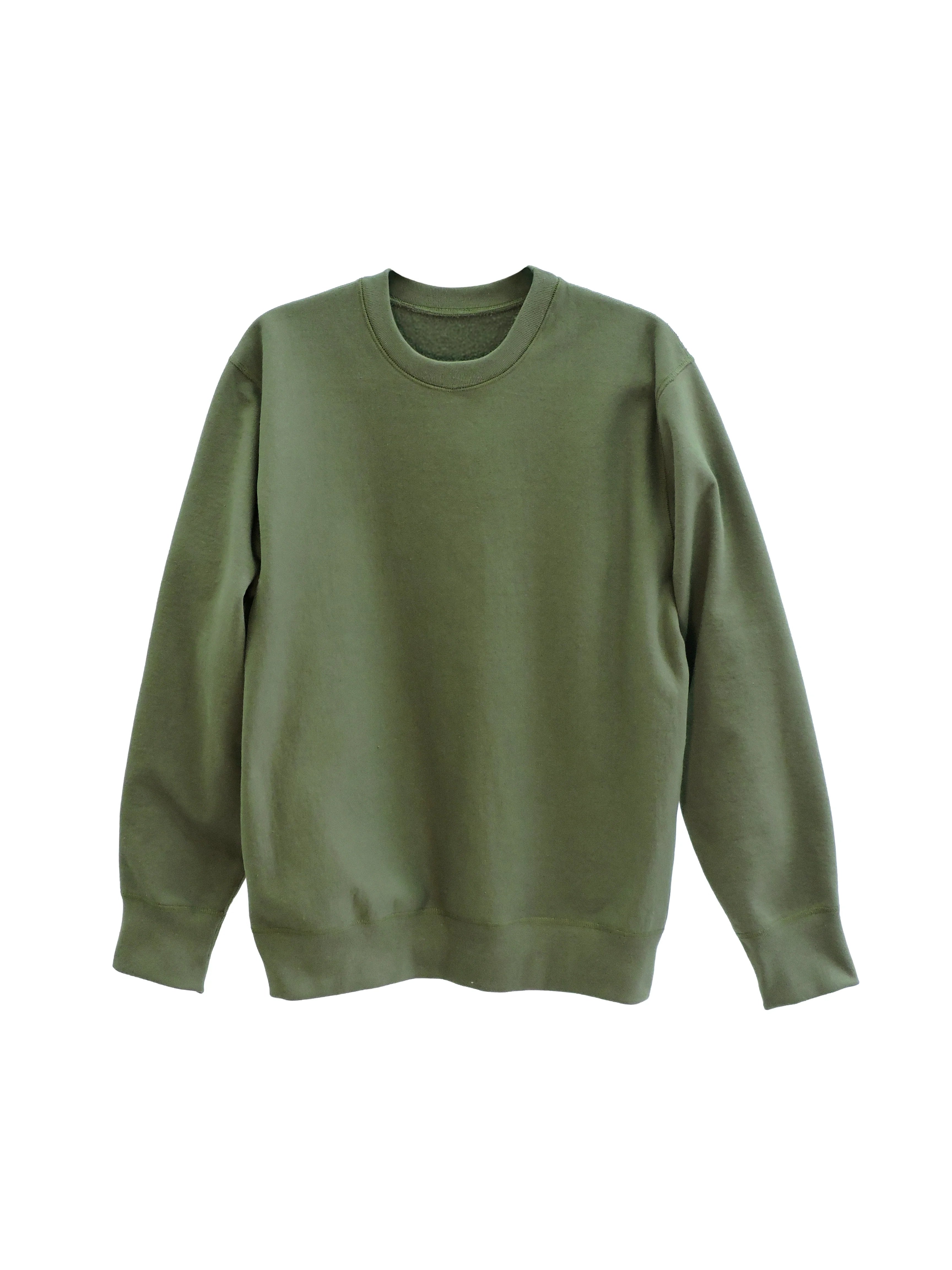 Creative Thoughts™  | Main Crewneck Sweater - Olive Green Heavy Fleece