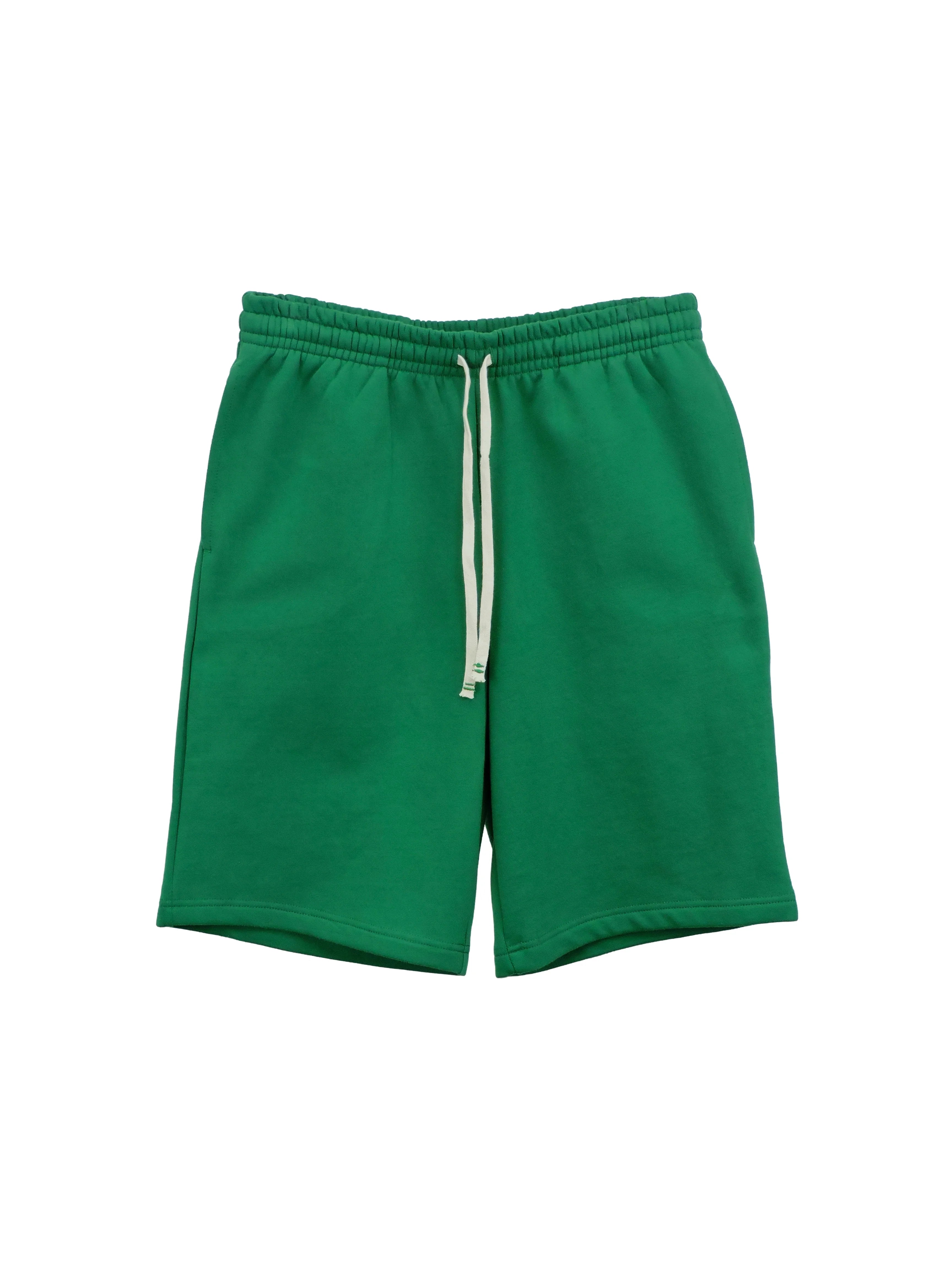 Creative Thoughts™  | Park Long Shorts - Emerald Green Fleece