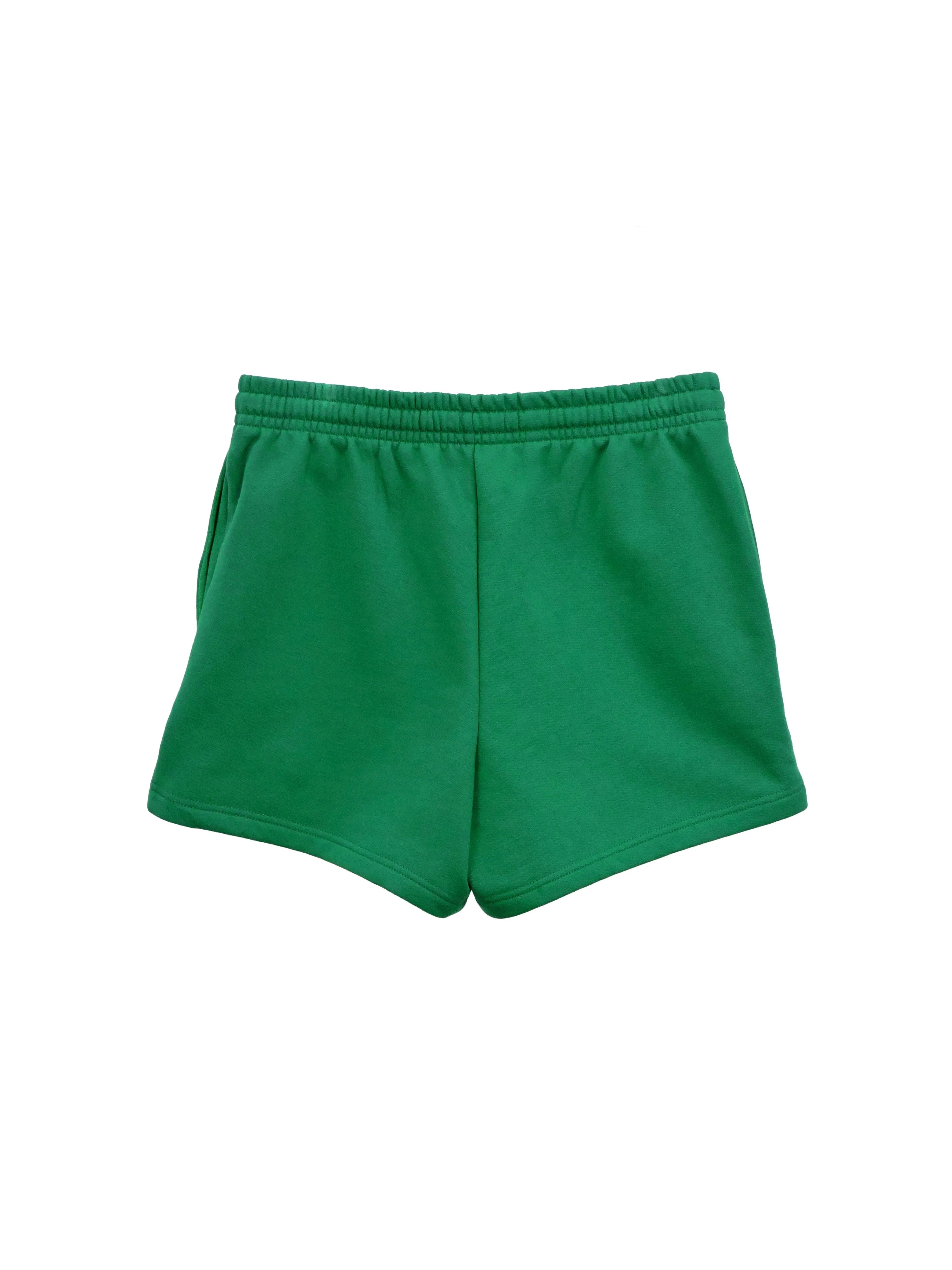 Creative Thoughts™  | Park Mini Shorts - Emerald Green Fleece