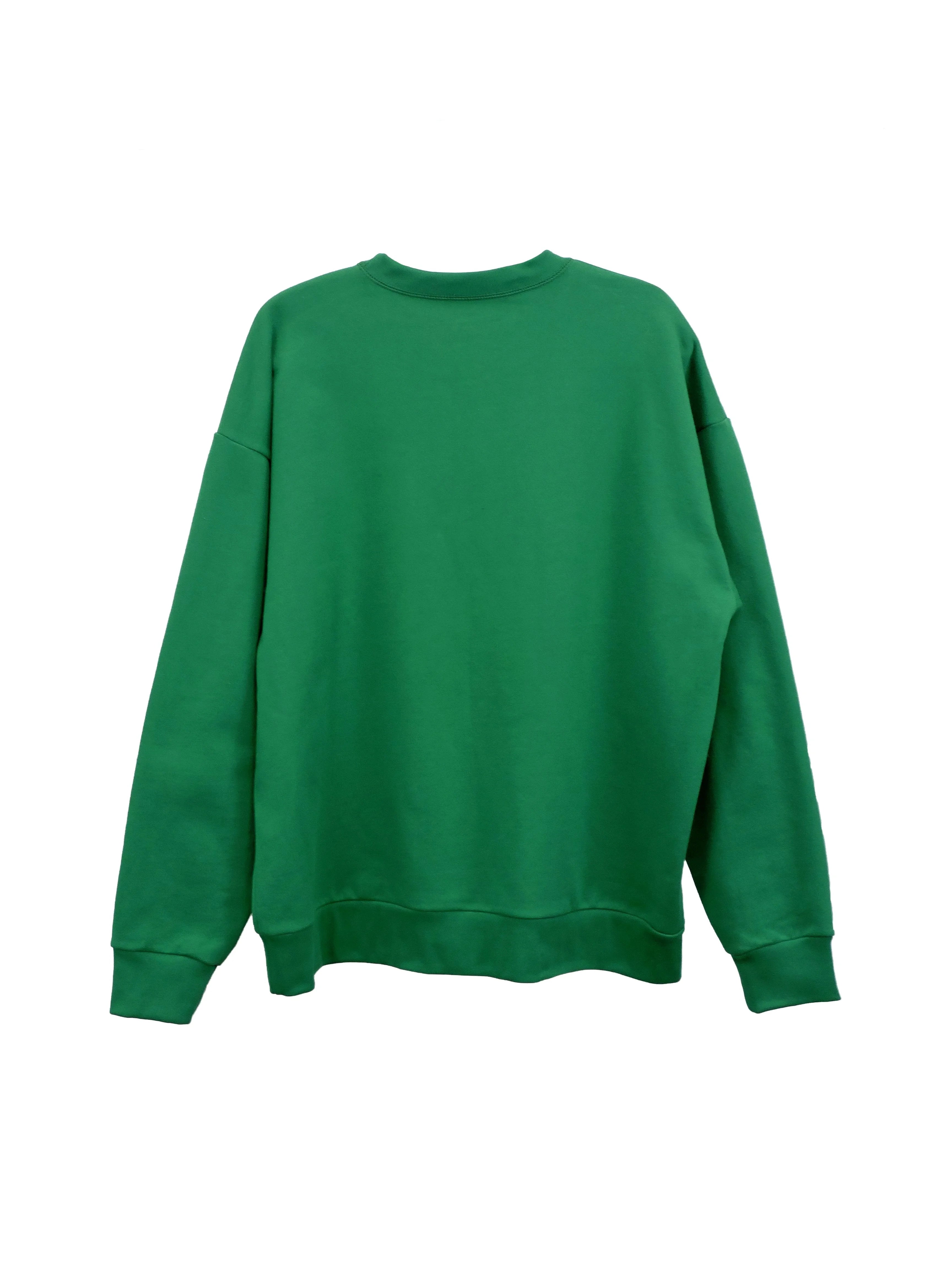 Creative Thoughts™  | Park Crewneck Sweater - Emerald Green Fleece