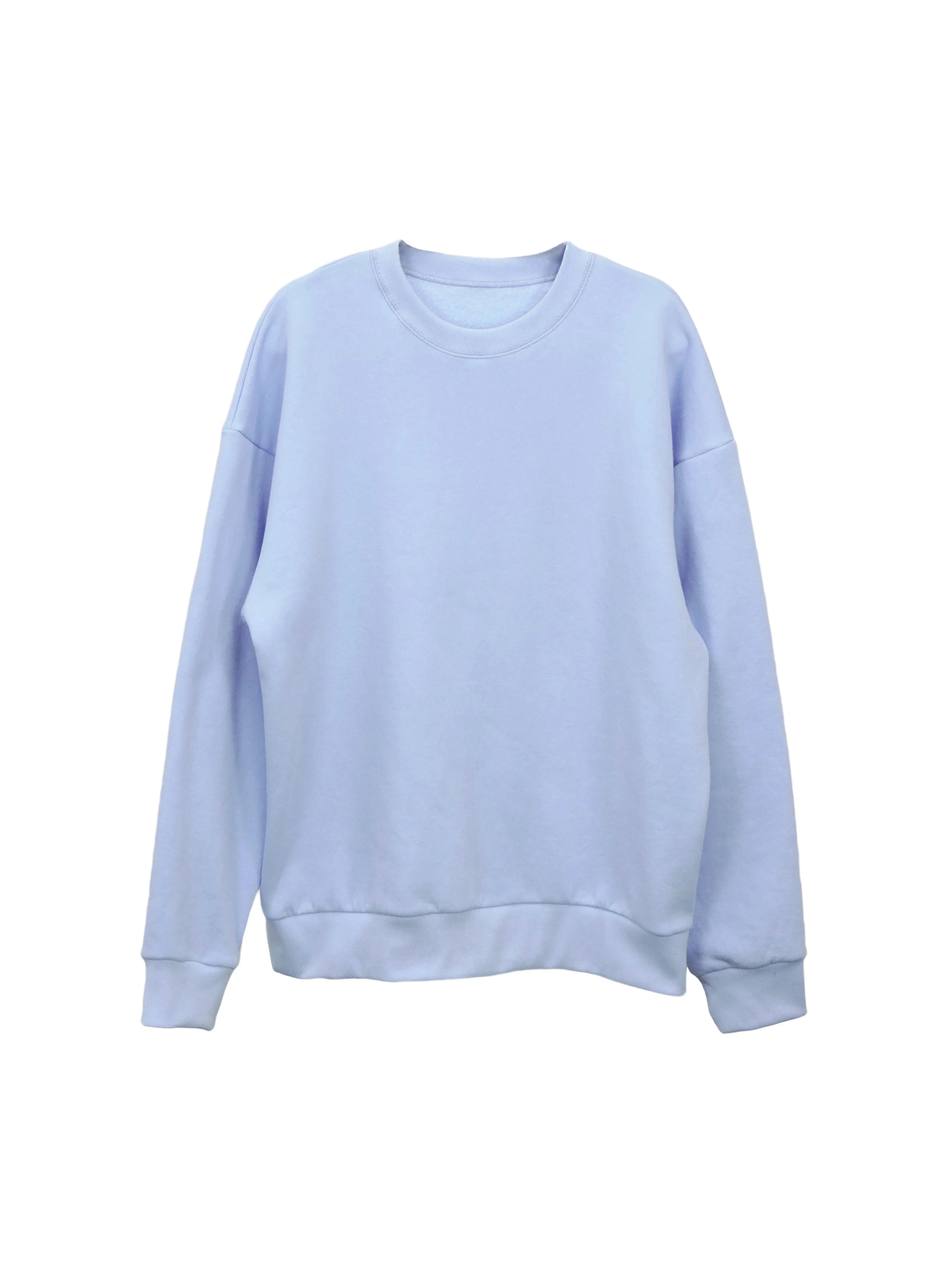 Creative Thoughts™  | Park Crewneck Sweater - Airy Blue Cotton Fleece