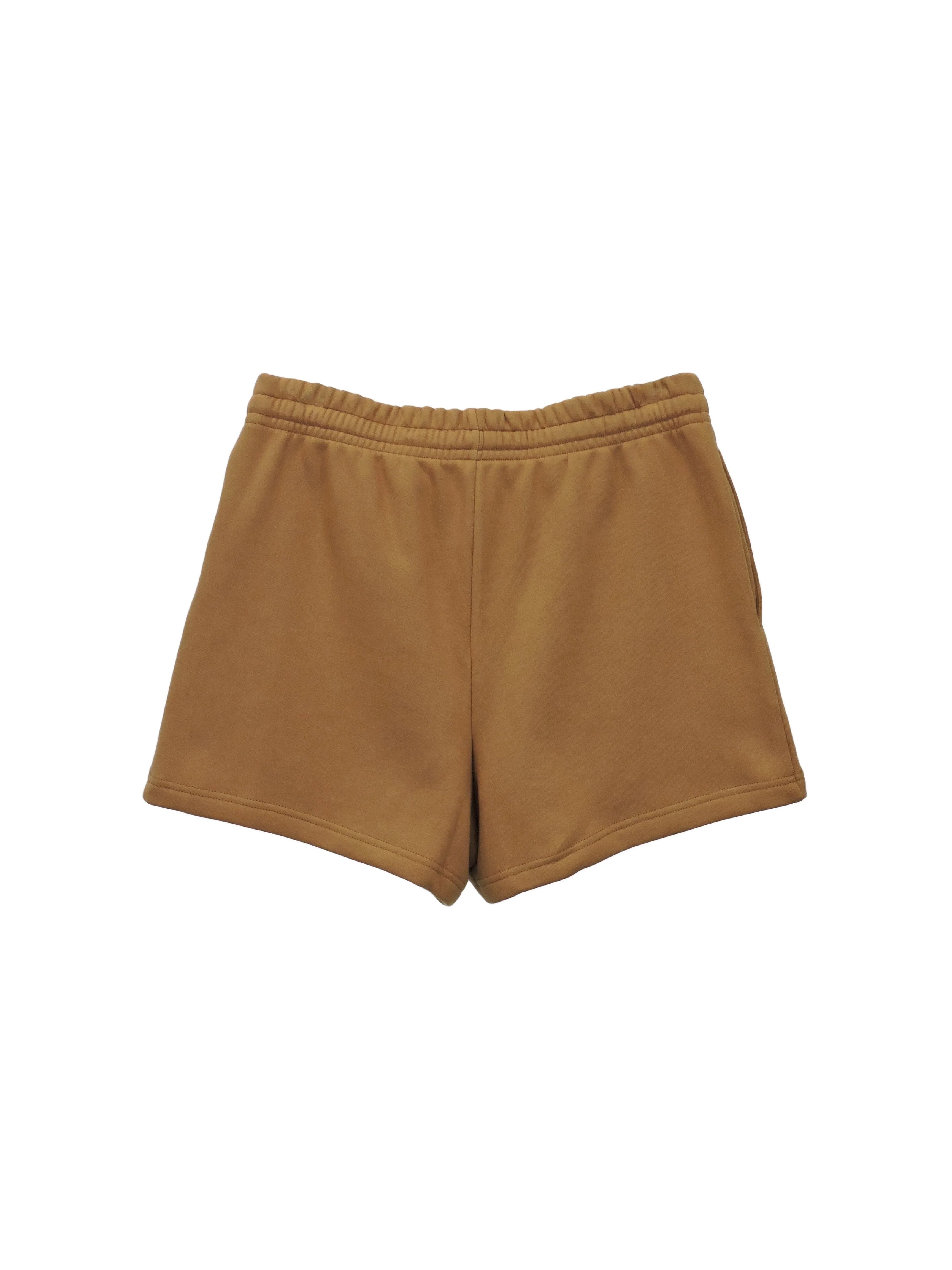 Creative Thoughts™  | Park Mini Shorts - Groundhog Brown Fleece