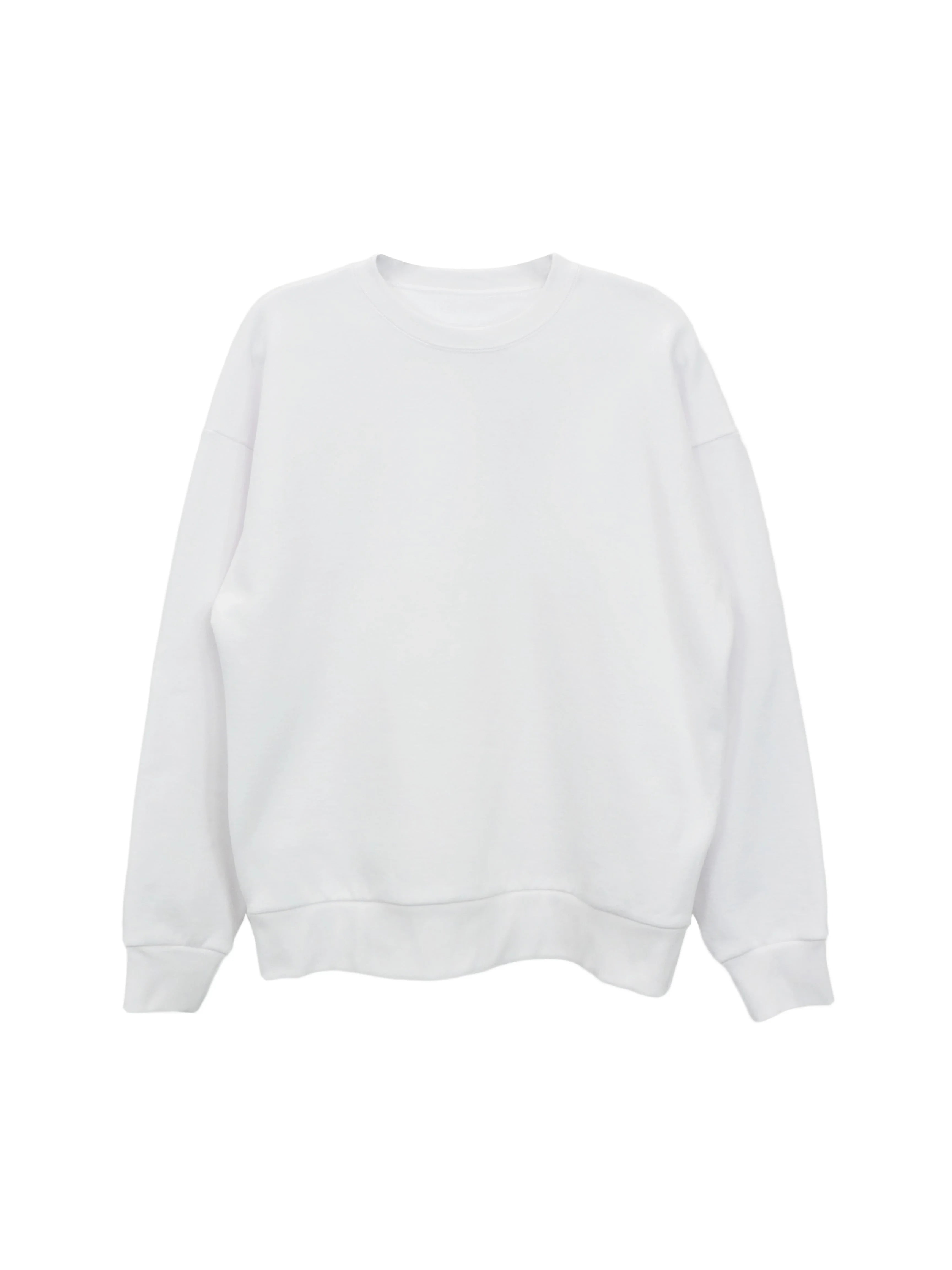 Creative Thoughts™  | Park Crewneck Sweater - White Heavy Fleece