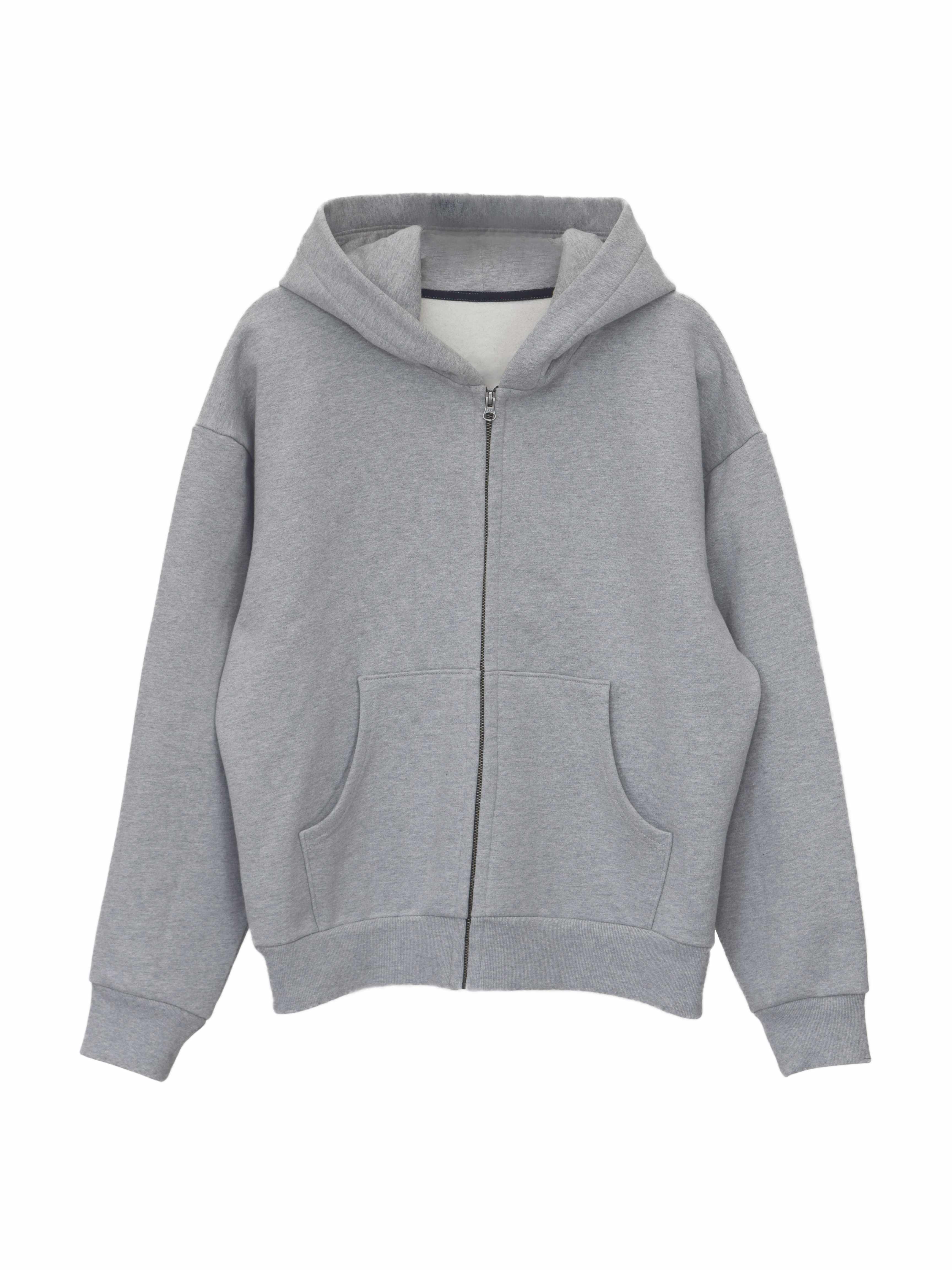 Creative Thoughts™  | Park Zip Up - Heather Grey Heavy Fleece