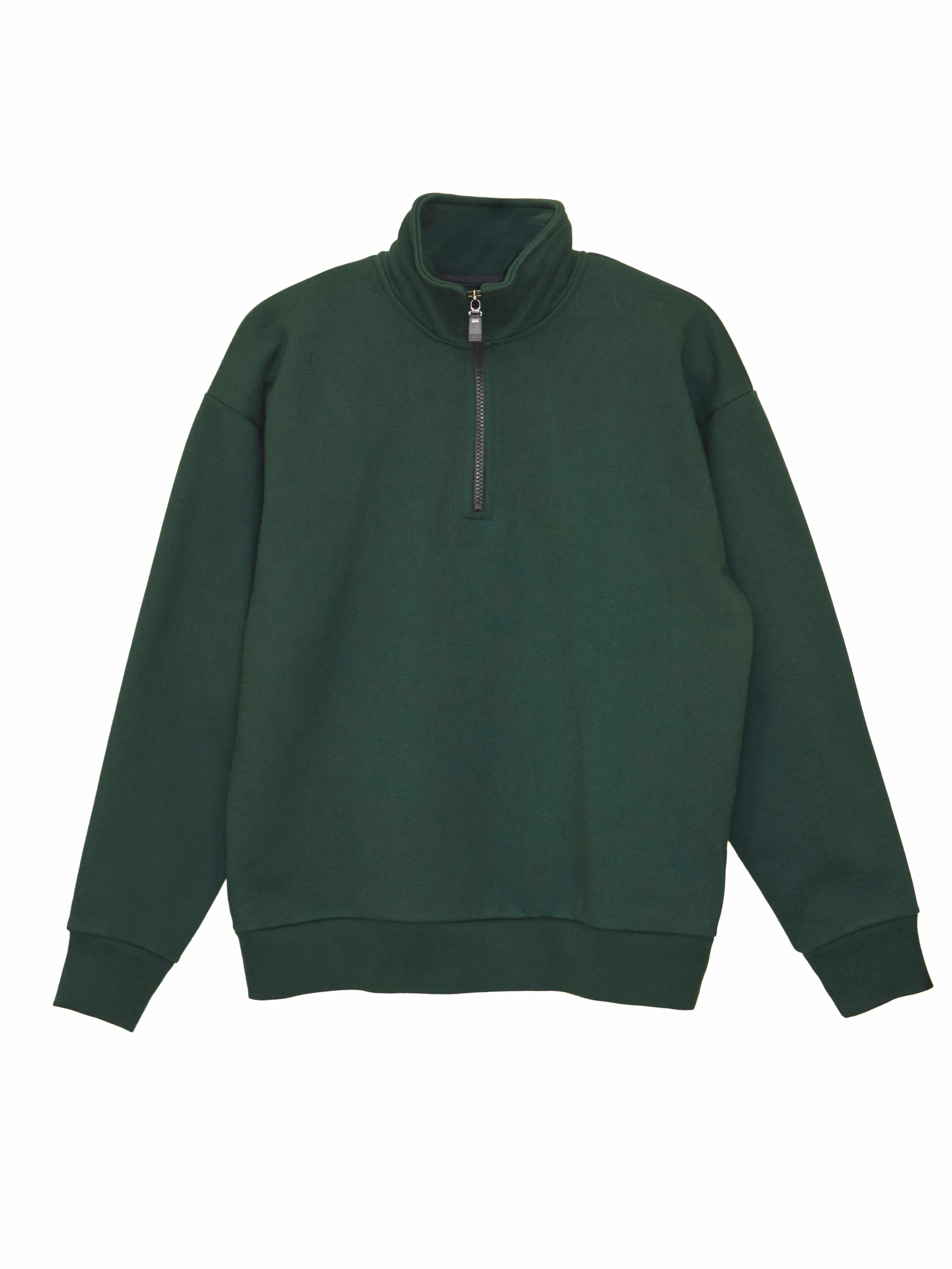 Creative Thoughts™  | Park Quarter Zip Sweater - Forest Green Heavy Fleece