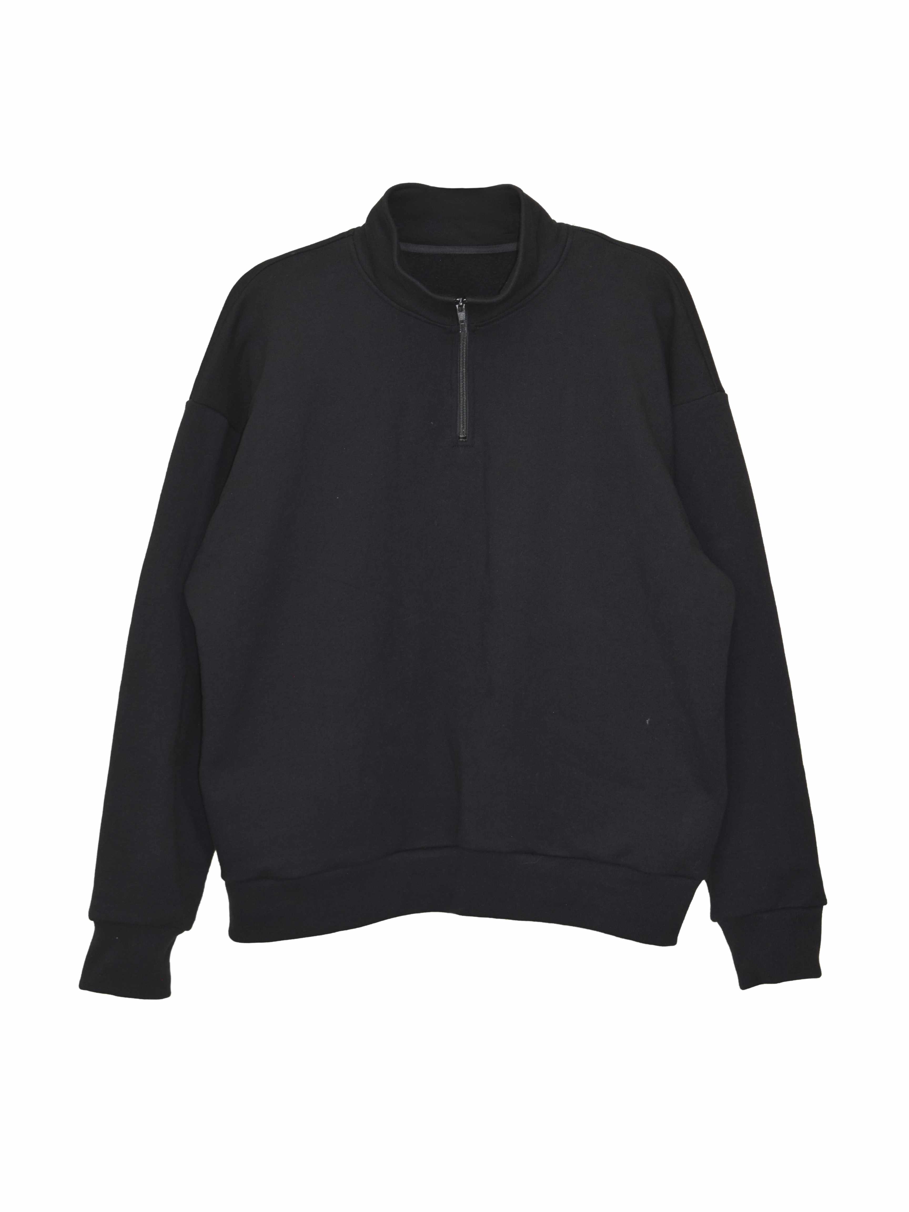 Creative Thoughts™  | Park Quarter Zip Sweater - Black Heavy Fleece