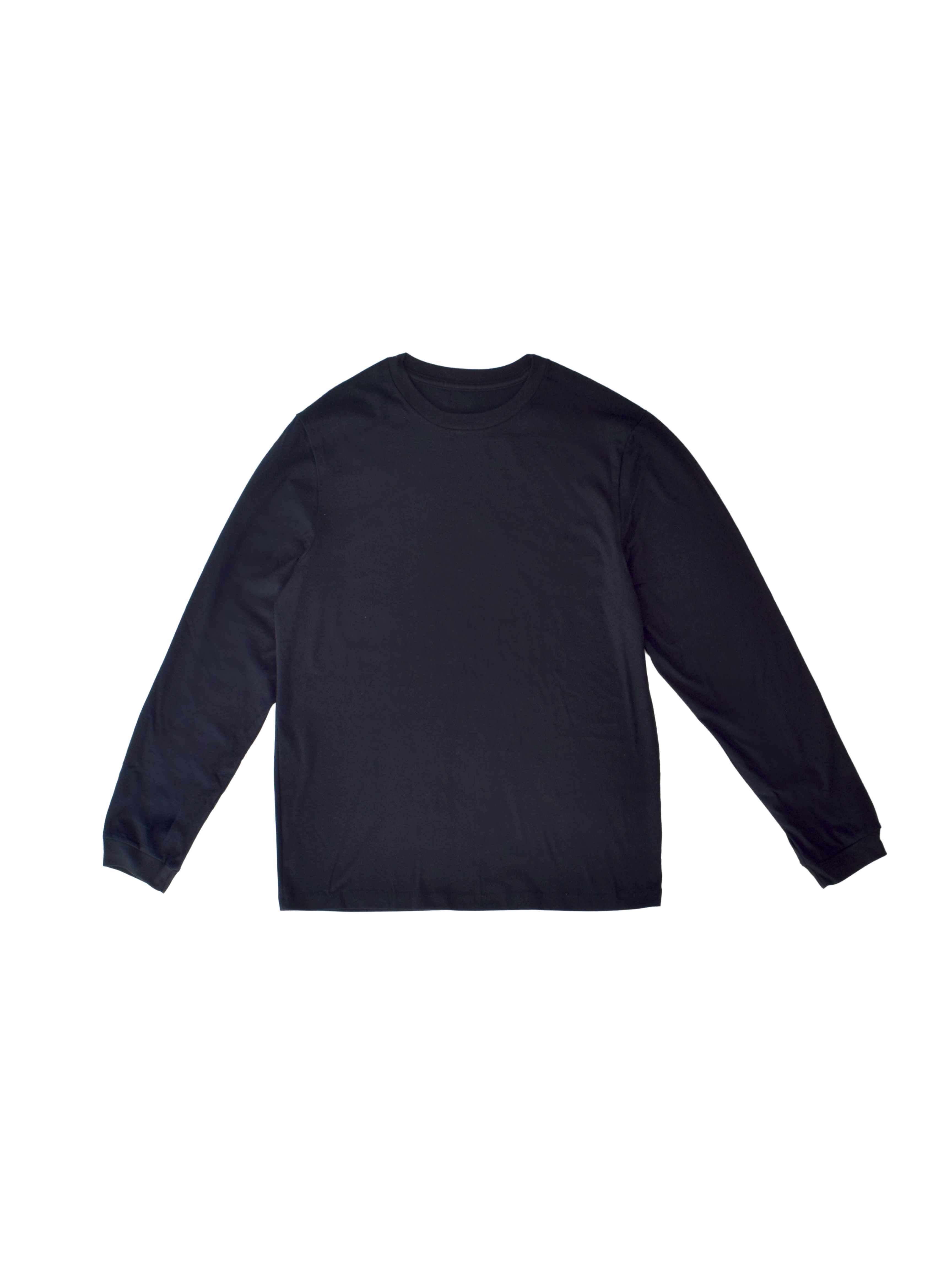 Creative Thoughts™  | Boxy Long Sleeve T-shirt - Black Cotton