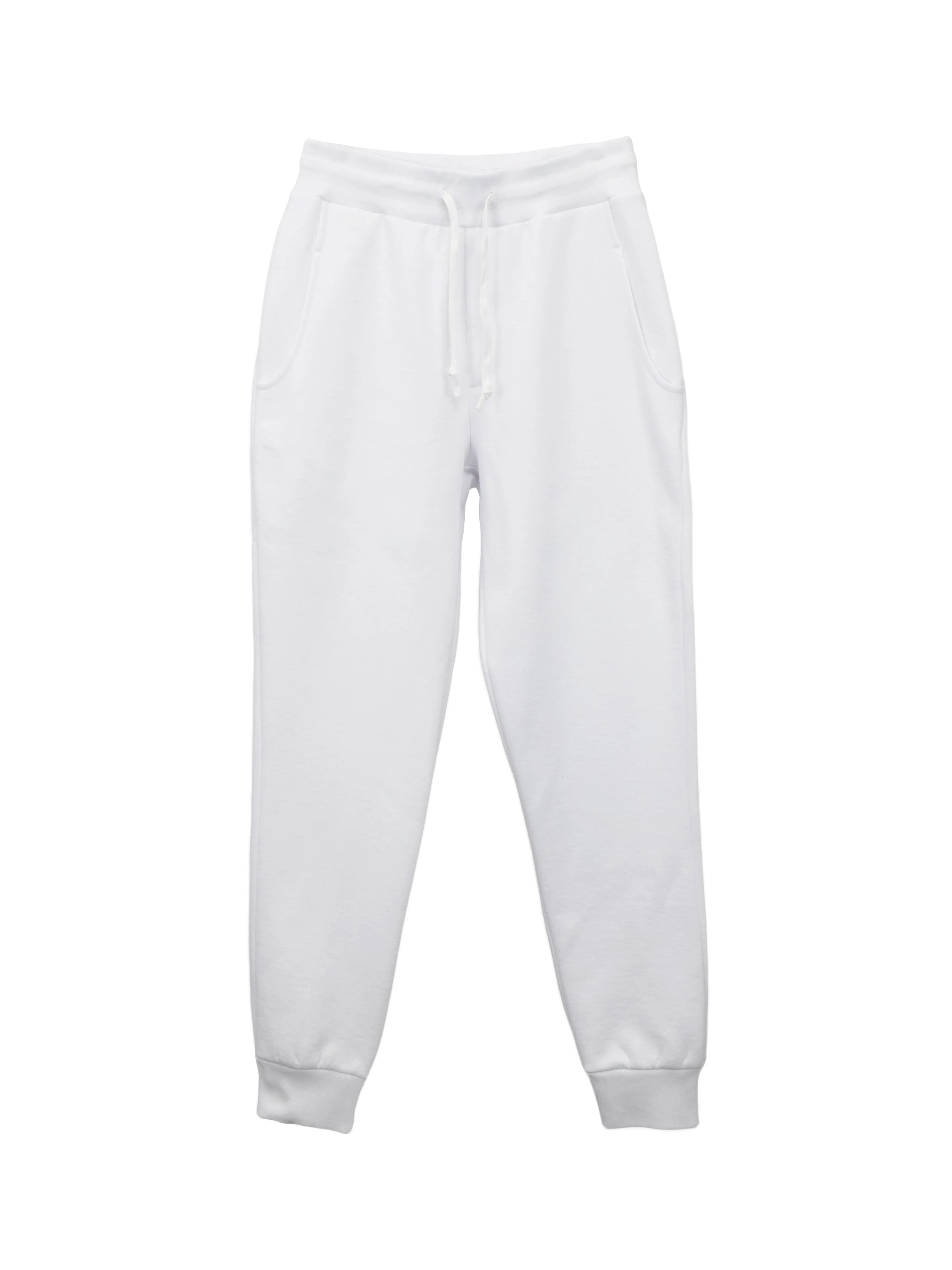 Creative Thoughts™  | Getaway Joggers - White Heavy Fleece