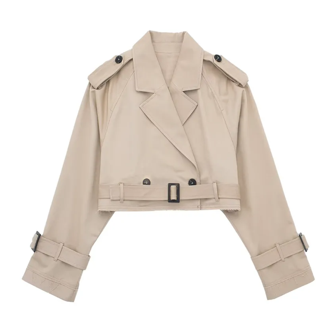 Clara’s Cropped Trench: Stylish Vintage Coat