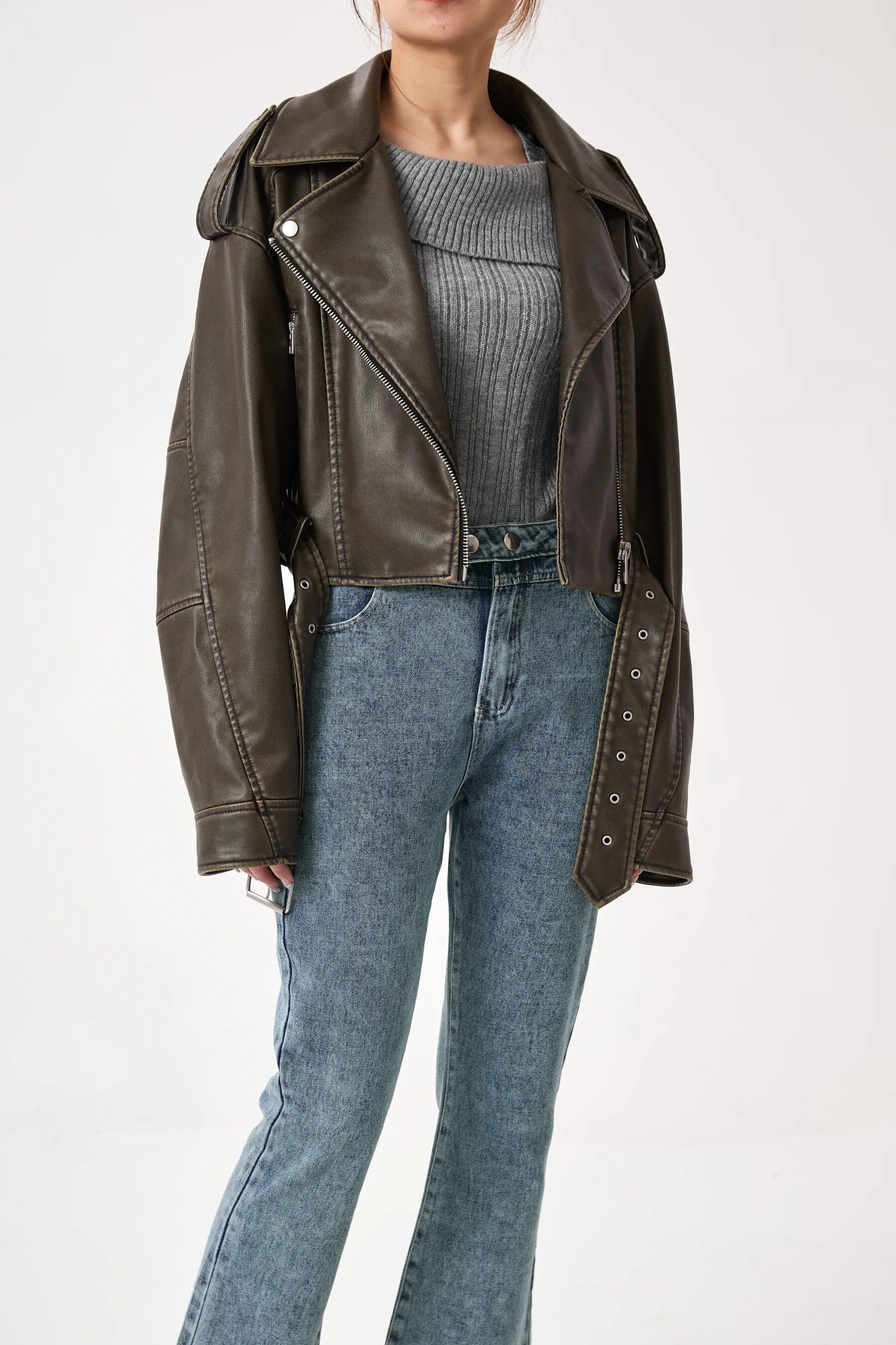 Maya’s Cropped Biker: Vintage Style Jacket