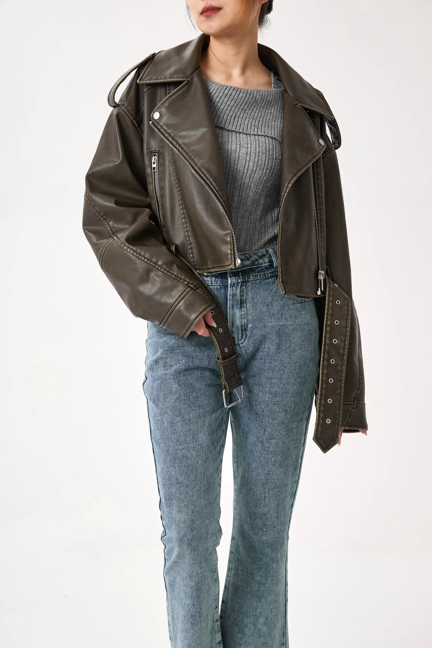 Maya’s Cropped Biker: Vintage Style Jacket