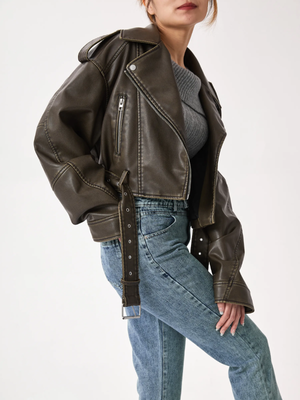 Maya’s Cropped Biker: Vintage Style Jacket