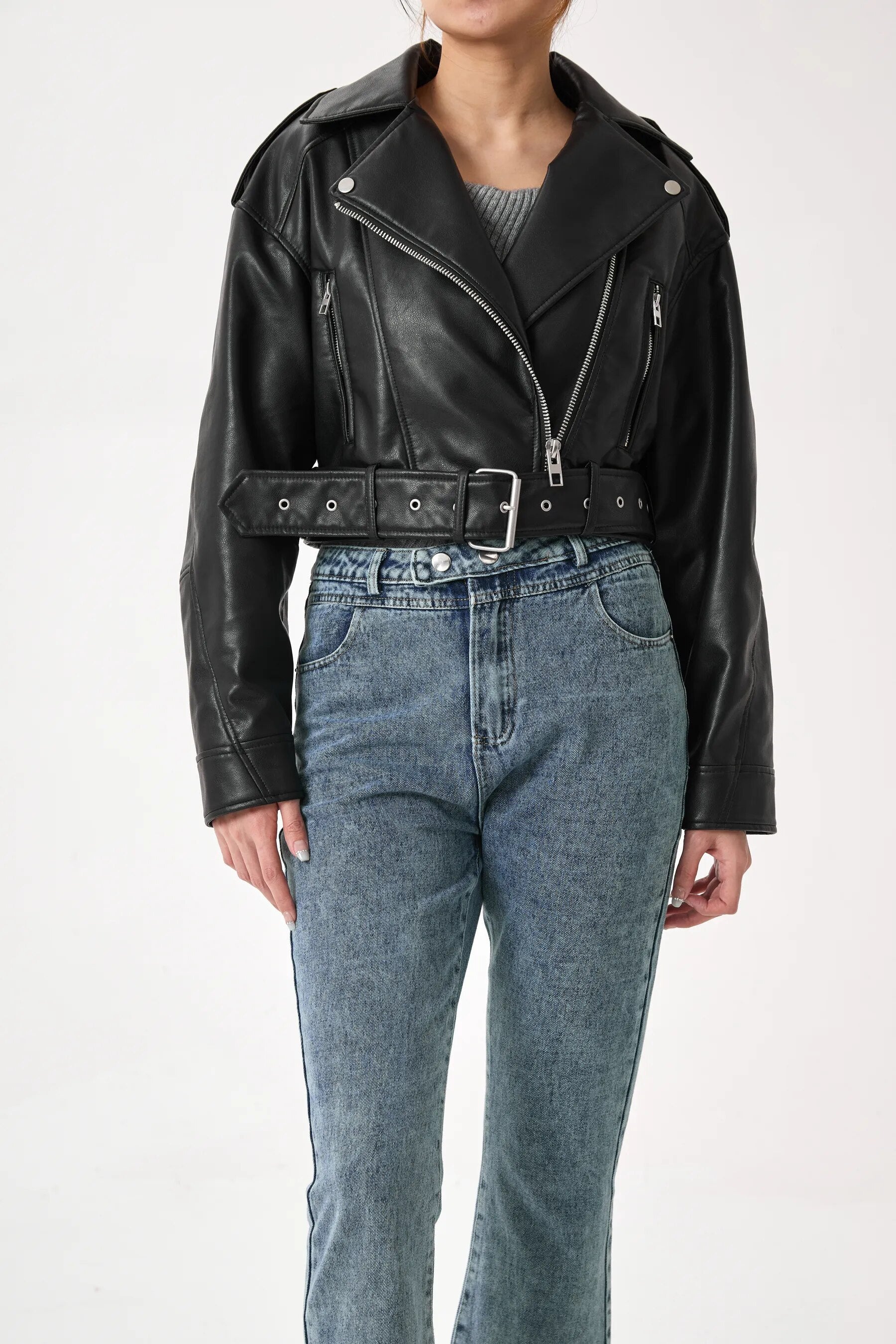 Maya’s Cropped Biker: Vintage Style Jacket